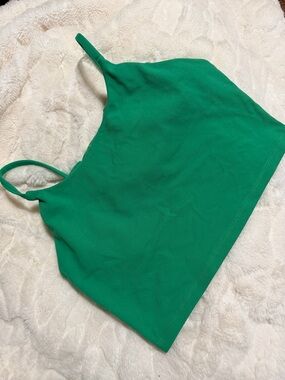 Green Cropped Bralette Tank Top - Women